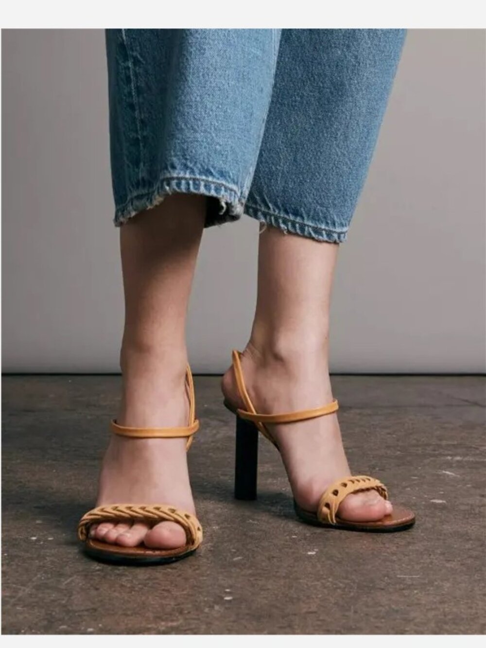 RAG & BONE INFINITY LEATHER HIGH HEEL SANDALS